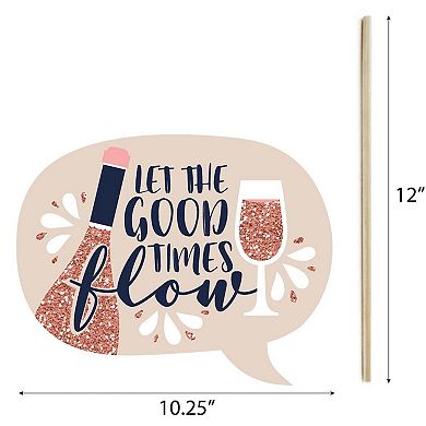Big Dot Of Happiness But First, Wine - Wine Tasting Party Photo Booth Props Kit - 20 Count