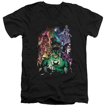 Green Lantern The New Guardians Short Sleeve Adult V Neck T-shirt