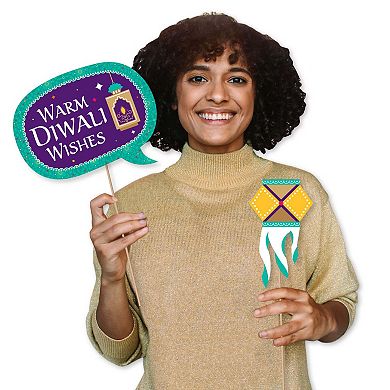 Big Dot Of Happiness Happy Diwali - Festival Of Lights Party Photo Booth Props Kit - 20 Count