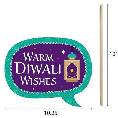 Big Dot Of Happiness Happy Diwali - Festival Of Lights Party Photo Booth Props Kit - 20 Count