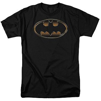 Batman Black & Gold Embossed Short Sleeve Adult T-shirt