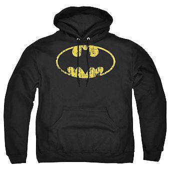 Batman Classic Logo Distressed Adult Pull Over Hoodie