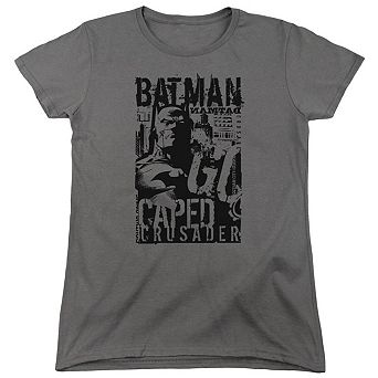 Batman Caped Crusader Short Sleeve Womens T-shirt