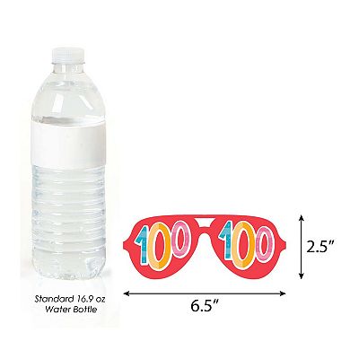 Big Dot Of Happiness Happy 100th Day Of School Glasses - Paper Party Photo Booth Props 10 Ct