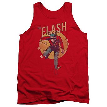 Dc Comics Flash Circle & Stars Adult Tank Top