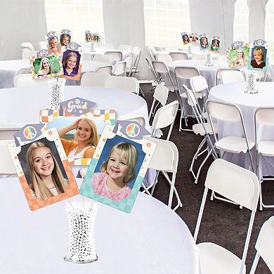 Big Dot Of Happiness Groovy Grad Hippie Picture Centerpiece Sticks Photo Table Toppers 15 Pc