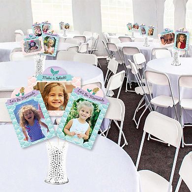 Big Dot Of Happiness Let’s Be Mermaids - Picture Centerpiece Sticks Photo Table Toppers 15 Pc