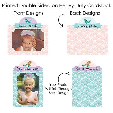 Big Dot Of Happiness Let’s Be Mermaids - Picture Centerpiece Sticks Photo Table Toppers 15 Pc