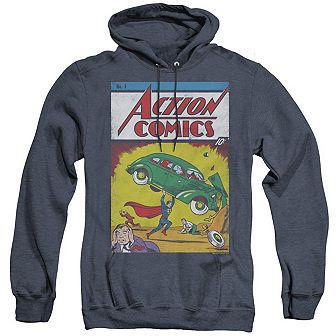 Superman Action No. 1 Adult Heather Hoodie