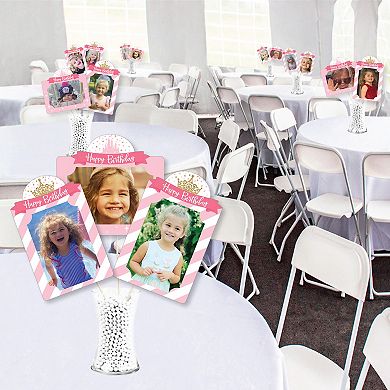 Big Dot Of Happiness Little Princess Crown Party Centerpiece Stick Photo Table Toppers 15 Ct