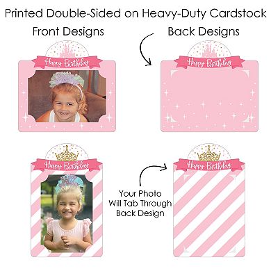 Big Dot Of Happiness Little Princess Crown Party Centerpiece Stick Photo Table Toppers 15 Ct