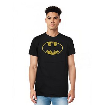 Batman Classic Logo Distressed Short Sleeve Adult T-shirt