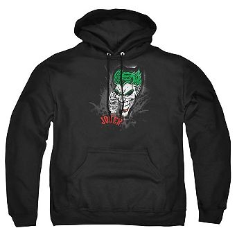 Batman Joker Sprays The City Adult Pull Over Hoodie