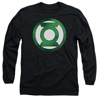 Green Lantern Green Chrome Logo Long Sleeve Adult T-shirt
