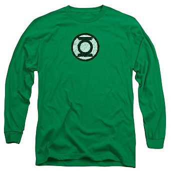 Green Lantern Scribble Lantern Logo Long Sleeve Adult T-shirt