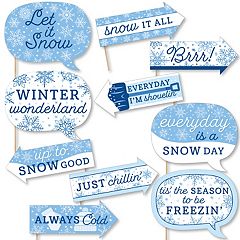 Big Dot of Happiness Onederland - Holiday Snowflake Winter Wonderland Happy  Birthday Decorations Party Banner