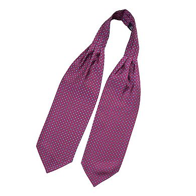 Ostuni - Silk Ascot Cravat Tie For Men - Magenta