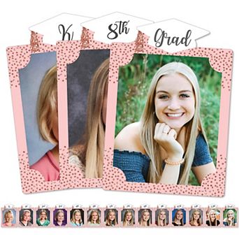 Big Dot Of Happiness Rose Gold Grad 8 X 10 in K-12 Photo Holder Diy Decor Picturific Display