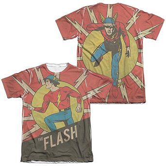 Dc Comics Flash Vintage Comic Flash Sleeve T-shirt