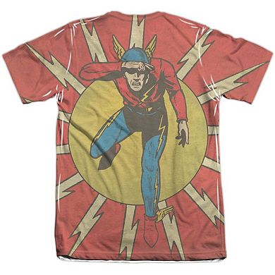 Dc Comics Flash Vintage Comic Flash Sleeve T-shirt