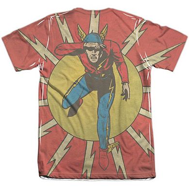 Dc Comics Flash Vintage Comic Flash Sleeve T-shirt