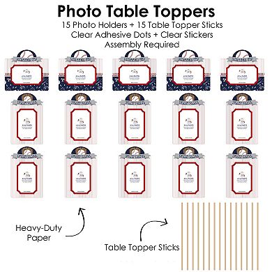 Big Dot Of Happiness Batter Up Baseball Party - Picture Centerpiece Photo Table Toppers 15 Ct