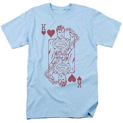 Dc - Super Card - Short Sleeve Adult 18/1 - Light Blue T-Shirt XL