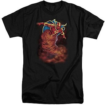 Justice League Of America Tornado Cloud Short Sleeve Adult Tall T-shirt