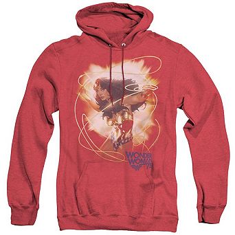 Wonder Woman 75th Burst Adult Heather Hoodie