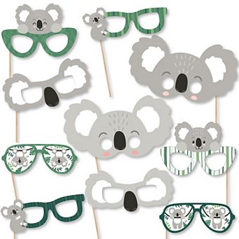 Big Dot Of Happiness Koala Cutie Birthday Party & Baby Shower Photo Booth Props Kit 10 Count