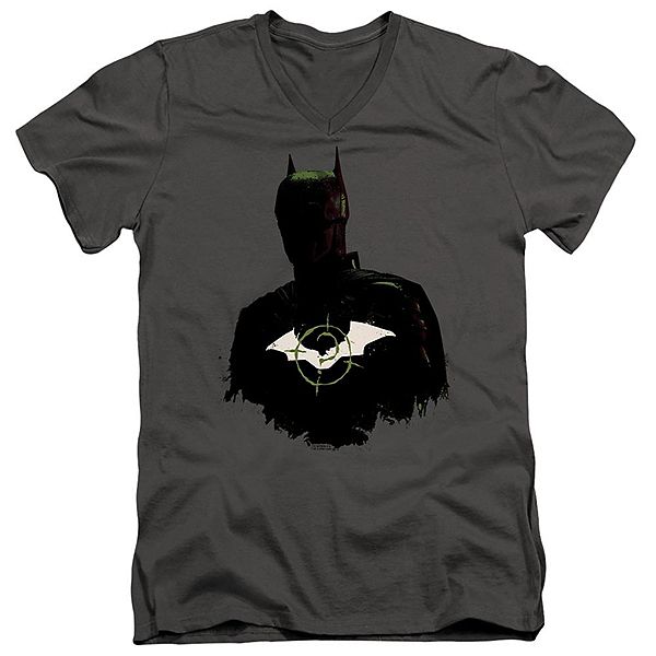 The Batman Silhouette With Riddler Logo Short Sleeve T-shirt