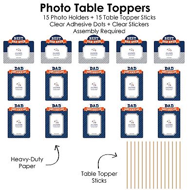Big Dot Of Happiness Happy Father's Day Party - Picture Centerpiece Photo Table Toppers 15 Pc