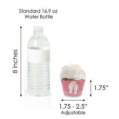 Big Dot Of Happiness Tutu Cute Ballerina Decor - Cupcake Wrappers & Treat Picks Kit 24 Ct