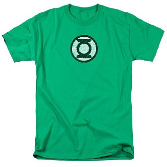 Green Lantern Scribble Lantern Logo Short Sleeve Adult T-shirt