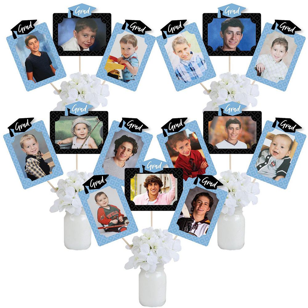 Big Dot Of Happiness Light Blue Grad Best Is Yet To Come Centerpiece ...