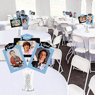 Big Dot Of Happiness Light Blue Grad Best Is Yet To Come Centerpiece Photo Table Toppers 15pc