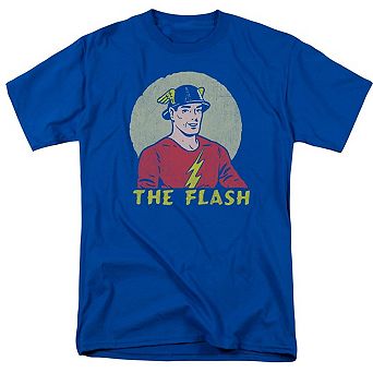Dc Comics Flash Faded Circle Short Sleeve Adult T-shirt