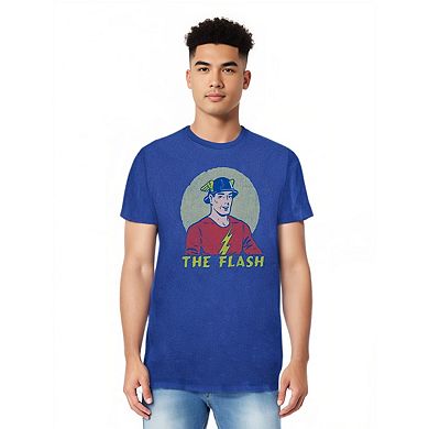 Dc Comics Flash Faded Circle Short Sleeve Adult T-shirt