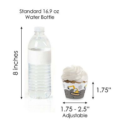 Big Dot Of Happiness Dig It Construction Party Zone Cupcake Wrappers & Treat Picks Kit 24 Ct
