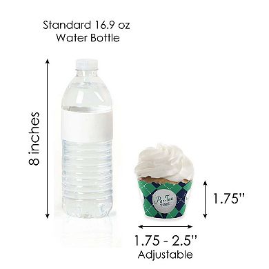 Big Dot Of Happiness Par-tee Time - Golf Decor - Cupcake Wrappers & Treat Picks Kit 24 Ct