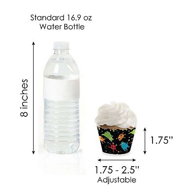 Big Dot Of Happiness Monster Bash - Cupcake Decor - Cupcake Wrappers & Treat Picks Kit 24 Ct