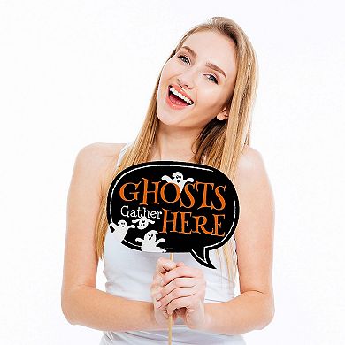 Big Dot Of Happiness Spooky Ghost - Halloween Party Photo Booth Props Kit - 20 Count