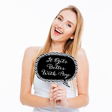 Big Dot Of Happiness Wedding Anniversary - Photo Booth Props Kit - 20 Count