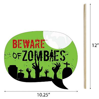Big Dot Of Happiness Zombie Zone Birthday Banner - 36 Cutout Letters & Decoration, Zombie Crawl Party Decor