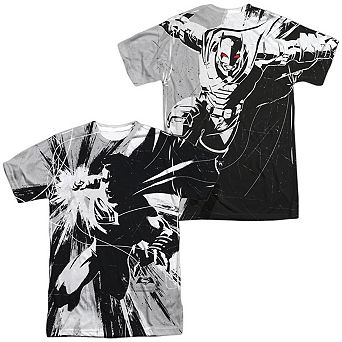 Batman V Superman Graphic Contrast Short Sleeve Adult Poly Crew T-shirt