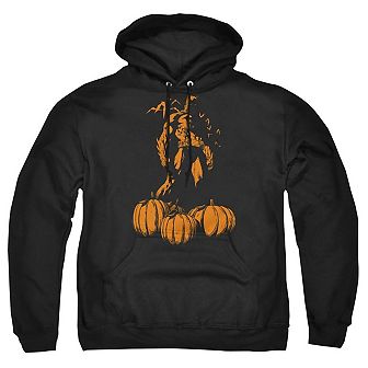 Batman A Bat Among Pumpkins Adult Pull Over Hoodie