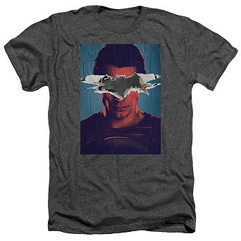 Batman V Superman Superman Poster Adult Heather T-shirt