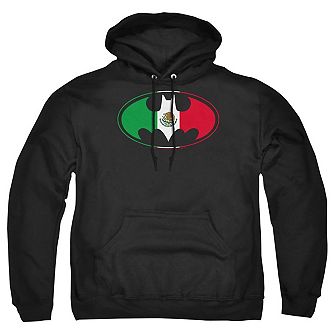 Batman Mexican Flag Shield Adult Pull Over Hoodie