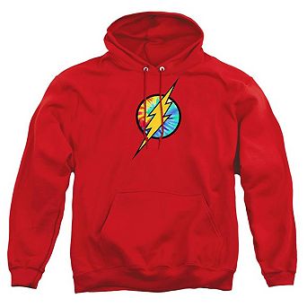 Dc Comics Flash Tie Dye Flash Logo Adult Pull Over Hoodie