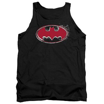 Batman Hardcore Noir Bat Logo Adult Tank Top